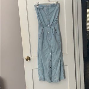 Jean strapless dress